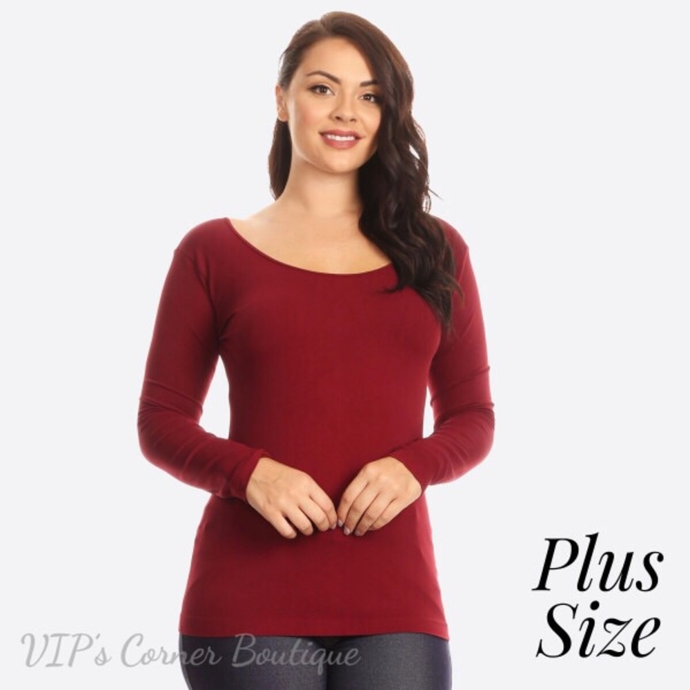 ❄️CLEARANCE ! Maroon Long Sleeved Knit Top